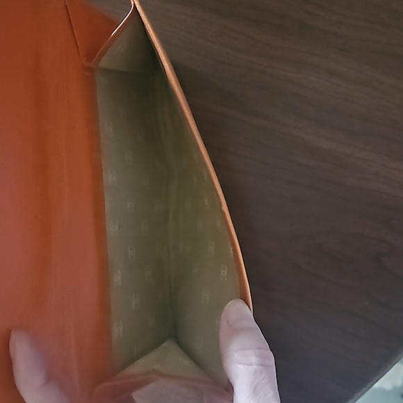 CHANEL COCO Mark Orange Leather Bifold Long Wallet with the STICKER and box - Picture 7 of 16